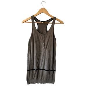 Barbara Bui Tricot Taupe Silk and Cotton Tank Top Size XS